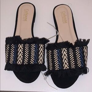 Catherine Malandrino Reina Fringe Slides 7.5